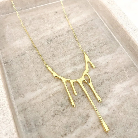 Gold Drip Necklace - Picture 3 of 7